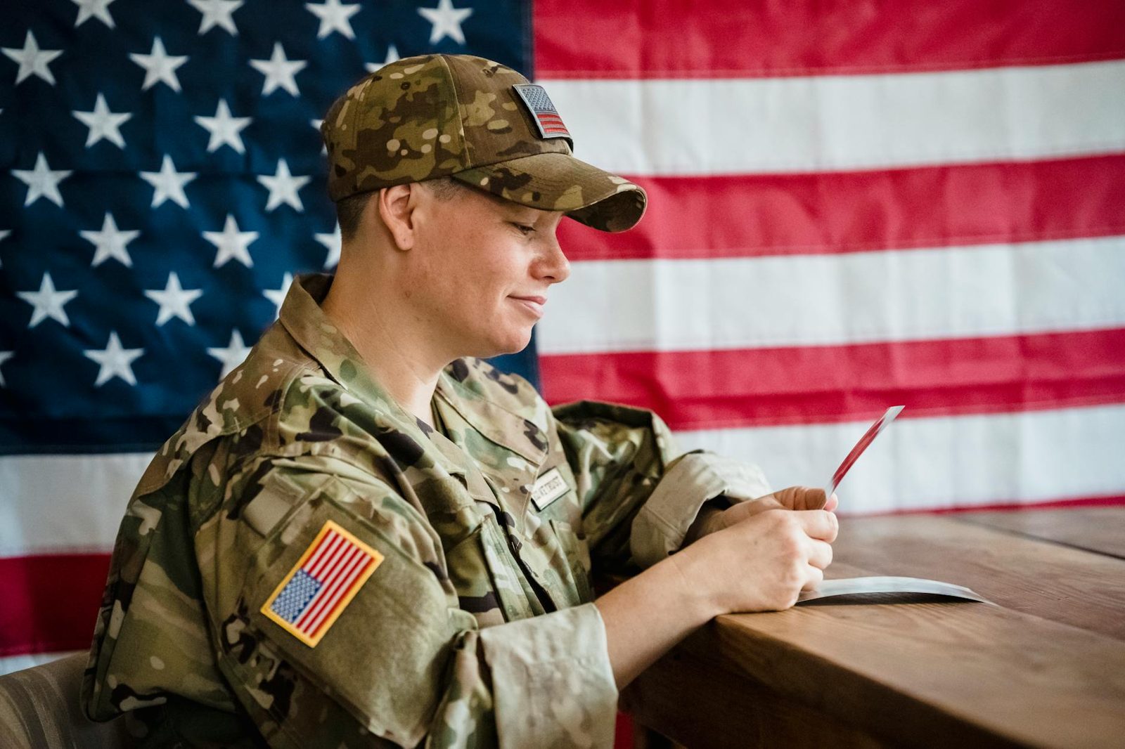 Veteran reviewing VA loan Certificate of Eligibility paperwork