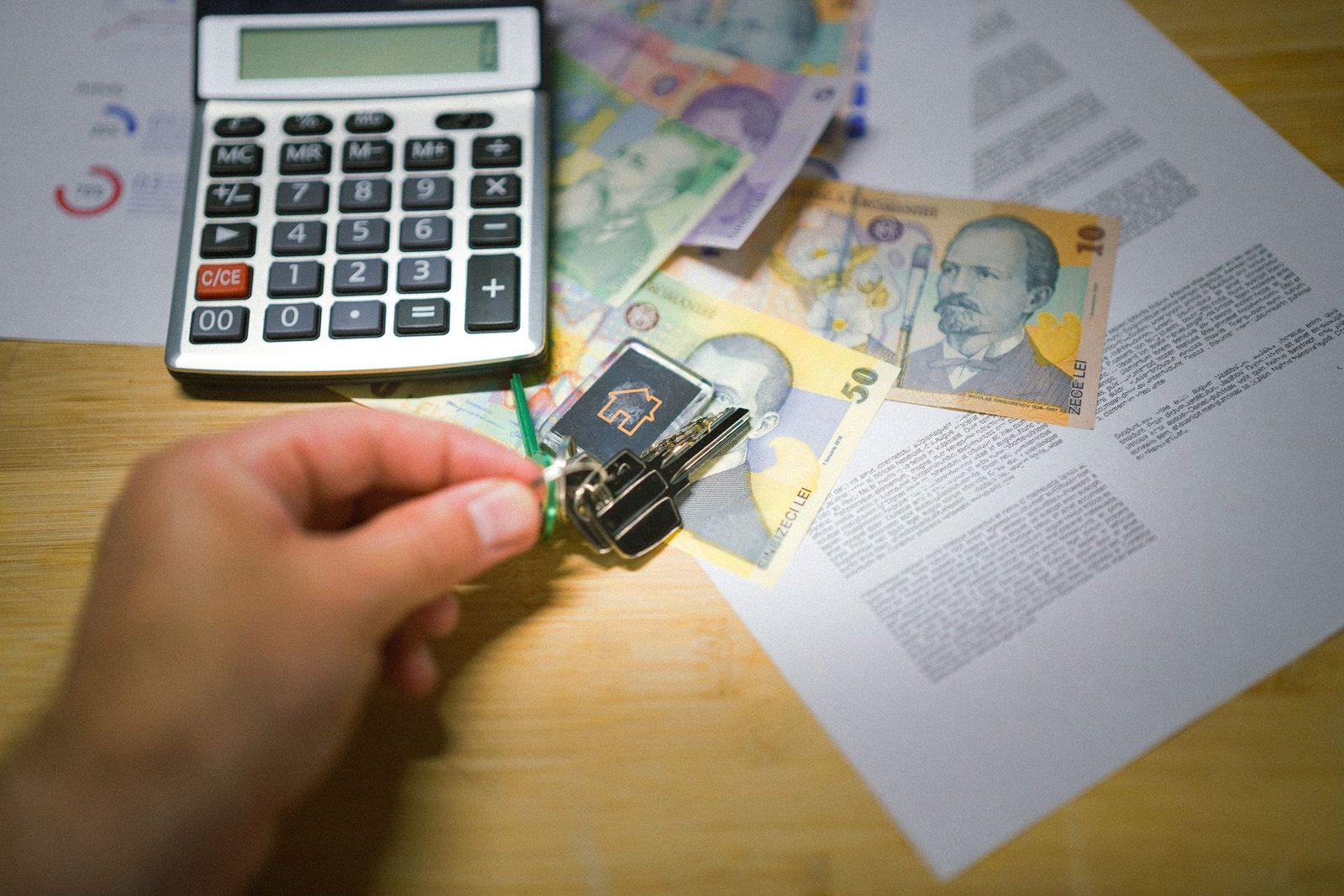 A calculator and housing payment breakdown showing PITI mortgage components.