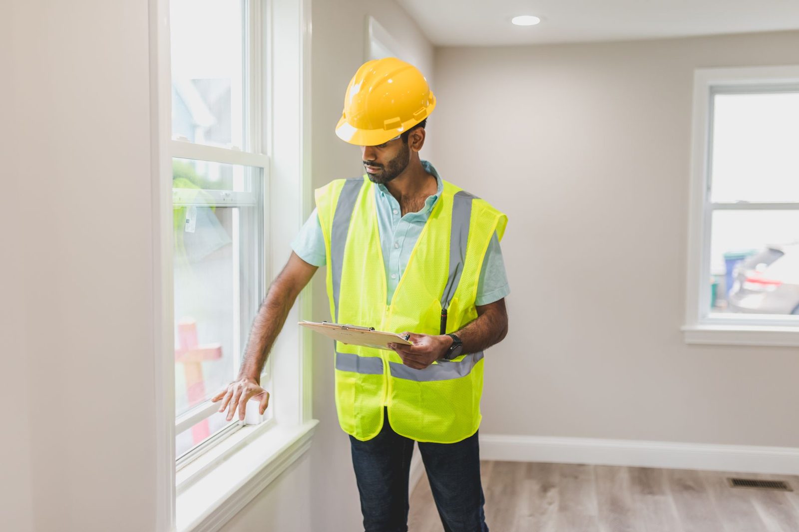 Real estate appraiser reviewing comparable sales data for a home valuation