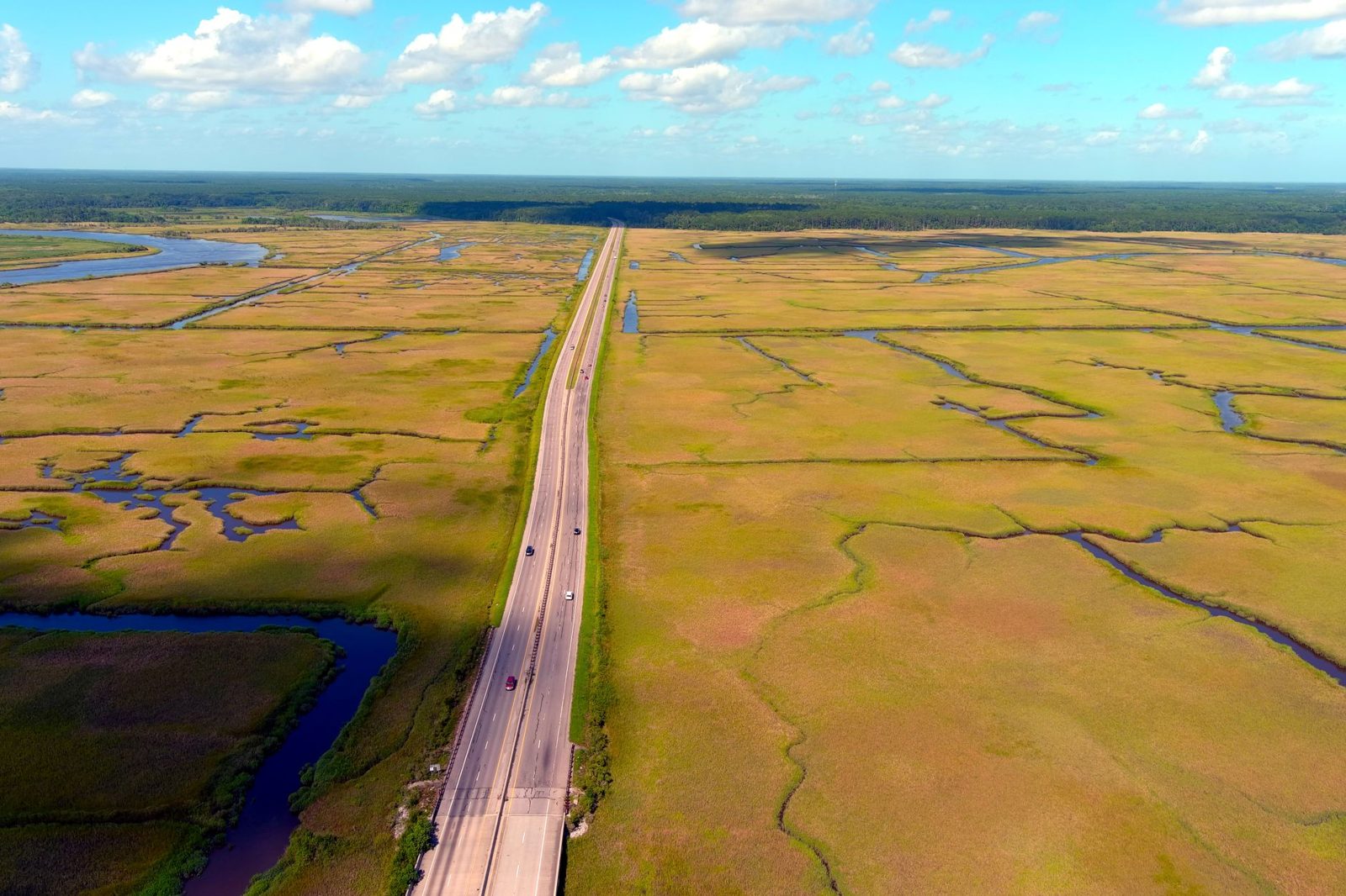 Highway near the North Carolina South Carolina border close to Calabash
