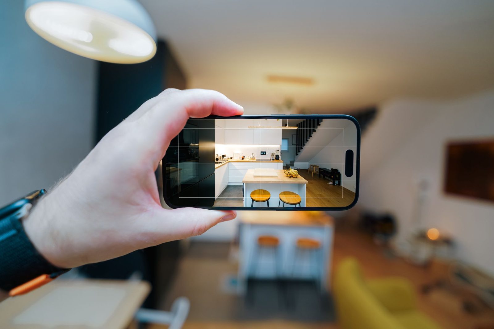 Person scrolling a real estate listing app showing days on market